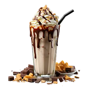 Chocolate milkshake with whipped cream at Kyra Food Street