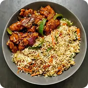 "Fried rice and chilli chicken combo at Kyra Food Street Chennai"
